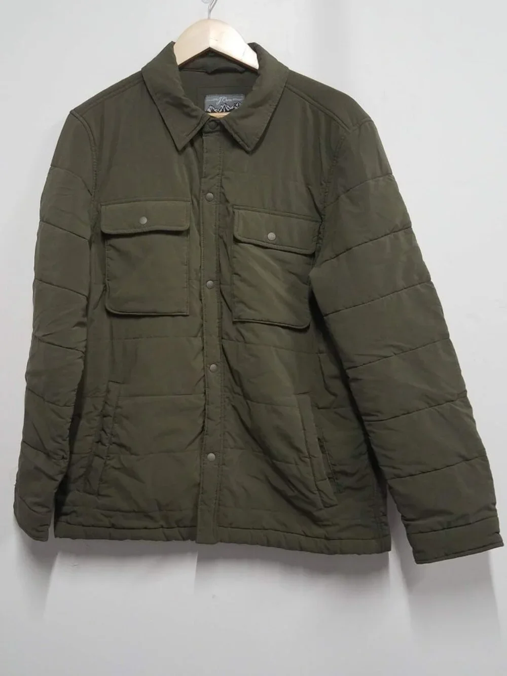J.Crew Eco Nordic Shirt Jacket with PrimaLoft® Green Mens Medium Insulated BB040